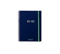 Miquelrius - Agenda scolaire 2021-2022, taille active 11,7 x 17,4 cm, jour page, College bleu, langue espagnole
