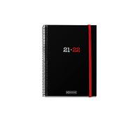 Miquelrius - Agenda scolaire 2021-2022, taille plus 15 x 21,3 cm, semaine vue, College noir, langue espagnole