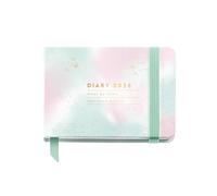 Miquelrius Agenda semainier 2026 de poche (105 x 74 mm), planification hebdomadaire, couverture rigide en carton, spirale, fermeture élastique, papier 80 g/m², CAT-EN-PT, dégradé