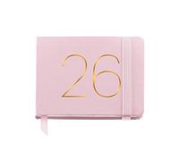 Miquelrius Agenda semainier 2026 de poche (105 x 74 mm), planification hebdomadaire, couverture souple en similicuir, fermeture élastique, poche intérieure, papier 80 g/m², ES-EN-PT, rose