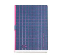 Miquelrius Agenda semainier 2026 format A5+ (155 x 213 mm), couverture cousue en carton kraft avec stamping, papier ivoire 100 g/m² FSC, porte-stylo, ES-EN-PT, bleu marine