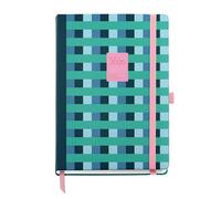 Miquelrius Agenda semainier 2026 format A5+ (155 x 213 mm), couverture rigide en carton, spirale, fermeture élastique, papier 80 g/m², CAT-EN-PT, couleur block