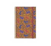 Miquelrius Agenda semainier 2026 format A6+ (117 x 182 mm), couverture rigide en carton, spirale, fermeture élastique, papier 80 g/m², ES-EN-PT, léopard