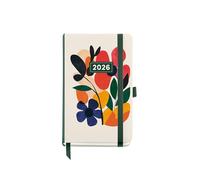 Miquelrius Agenda semainier 2026, petit format (90 x 140 mm), planification hebdomadaire, couverture rigide carton, spirale, fermeture élastique, papier 80 g/m², CAT-EN-PT, mini jardin