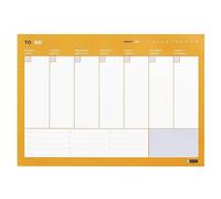 Miquelrius - Agenda Semainier Horizontal TO-DO, Format A4 : 297 x 210 mm, Agenda Intemporel, Collé, 54 Feuilles, 9 Couleurs, Papier Blanc 80 g/m²