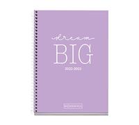 MIQUELRIUS - Agenda Septembre 2022 juin 2023 - Jour Page - Taille active 11,7 x 17,4 cm - Bilingue : euskera, anglais - School - Frase Lavande