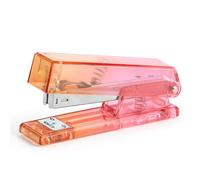 Miquelrius - Agrafeuse de bureau et de bureau transparente, compatible avec points 24/6, capacité de coudre jusqu'à 20 feuilles, 129 x 64 x 34 mm, polystyrène et métal, effet dégradé orange/rouge
