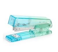 Miquelrius - Agrafeuse de bureau et de bureau transparente, compatible avec points 24/6, capacité de coudre jusqu'à 20 feuilles, 129 x 64 x 34 mm, polystyrène et métal, effet dégradé bleu/vert