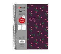 Miquelrius Berries Agenda scolaire semainier 18 mois 2026/2027 Format A5+