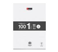 Miquelrius - Lot de 100 feuilles de papier de rechange sans perforation, format A4, papier de 90 g