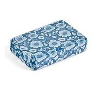 Miquelrius - Boîte à bijoux portable, petit organisateur 4 compartiments, mini boîte à bijoux avec miroir, intérieur toucher velouté, 100 x 70 x 20 mm, fleurs