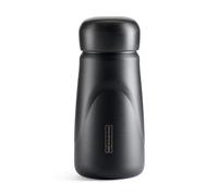 Miquelrius - Bouteille isotherme, mesure Ø70 x 175 mm, capacité 350 ml, fermeture hermétique à vis, bouteille en acier inoxydable sans BPA, couleur noire