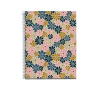 Miquelrius - Cahier A4 à spirale, Petits carreaux 5x5 mm, 100 Feuilles quadrillées 70 g/m², Couverture cartonnée rigide, 4 Bandes de couleur, 4 trous, Carnet quadrillé, Mix