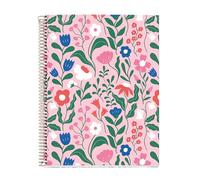 Miquelrius - Cahier A4 à spirale, Petits carreaux 5x5 mm, 100 Feuilles quadrillées 70 g/m², Couverture cartonnée rigide, 4 Bandes de couleur, 4 trous, Carnet quadrillé, Tropical