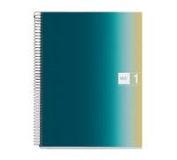 Miquelrius - Cahier A4, Couverture cartonnée rigide, 80 feuilles microperforées, Carnet quadrillé avec 4 couleurs pour l’organisation, Papier extra mat 90 g/m², 4 trous pour le classement, Iceland