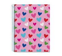 Miquelrius - Cahier A4, Grille 5 mm, Carnet relié, 120 feuilles microperforées, Cahier A4 avec 4 couleurs pour l’organisation, Papier extra mat 70 g/m², 4 trous pour le classement