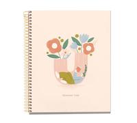 Miquelrius - Cahier A5 (148 x 210 mm), 100 feuilles lignées de 70 g/m², couverture en carton rigide, 4 bandes de couleur, spirale, 2 trous, carnet ligné, jolie papeterie, lecture