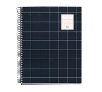 Miquelrius - Cahier A5, Grille 5 mm, Carnet relié, 100 feuilles microperforées, Cahier A5 avec 4 couleurs pour l’organisation, Papier extra mat 70 g/m², 2 trous pour le classement