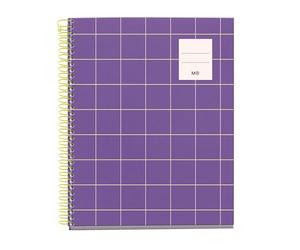 Miquelrius - Cahier A5, Grille 5 mm, Carnet relié, 100 feuilles microperforées, Cahier A5 avec 4 couleurs pour l’organisation, Papier extra mat 70 g/m², 2 trous pour le classement