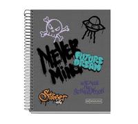 Miquelrius - Cahier A5, Lignes 7 mm, Carnet relié, 120 Feuilles Microperforées, Cahier A5 avec 4 couleurs à organiser, Papier Extra Mat 70 g/m², 2 Trous pour le classement