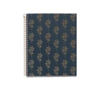 Miquelrius - Cahier A5 (148 x 210 mm), 100 feuilles quadrillées de 70 g/m², couverture en carton rigide, 4 bandes de couleur, spirale, 2 trous, carnet quadrillé, jolie papeterie, bouquets