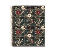 Miquelrius - Cahier A5 quadrillé à petits carreaux, Carnet spiralé avec 100 feuilles en 4 couleurs pour organisation, Papier 70 g/m² haute opacité, 2 trous pour classeur, Poppies