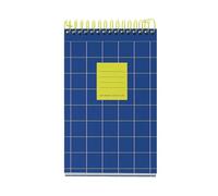 Miquelrius - Cahier A6 (105 x 148 mm), 120 feuilles quadrillées 70 g/m², couverture en carton rigide, 4 bandes de couleur, spirale, sans perçage, carnet quadrillé, jolie papeterie, Blue Bright