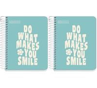 Miquelrius Cahier A6, carnet de messages, 1 bande de couleur, 100 feuilles de 90 g/m², ligné horizontal de 7 mm, sans perçage, couverture en carton dur, couleur bleu clair (Lot de 2)
