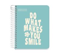 Miquelrius Cahier A6, carnet de messages, 1 bande de couleur, 100 feuilles de 90 g/m², ligné horizontal de 7 mm, sans perçage, couverture en carton dur, couleur bleu clair