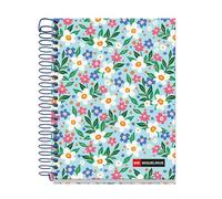 Miquelrius - Cahier A6 ligné 7 mm, 120 feuilles microperforées 4 couleurs multi-matières, papier opaque 70 g/m², couverture carton extra rigide, spirale, Sans perforations, Sweet Soul