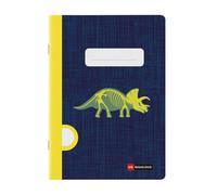 Miquelrius - Cahier agrafé A5 uni, 48 feuilles papier extra opaque 70 g/m², reliure agrafée, couverture cartonnée plastifiée, garde imprimée, espace pour le nom, Raptor