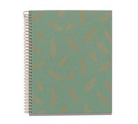 Miquelrius - Cahier sans lignes A5 lissé, 100 feuilles blanches 70 g/m², 4 bandes de couleurs pour organiser, Cahier à reliure spirale, 2 trous pour le classement, Feuilles