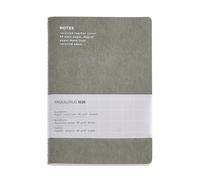 Miquelrius - Cahier souple A5 (140 x 200 mm), Rayé intérieur horizontal, 48 feuilles blanches 80 g/m², Couverture en cuir recyclé, Noir