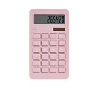 Miquelrius - Calculatrice de Bureau Solaire, Calculatrice à 10 Chiffres avec Grandes Touches et écran LCD Facile à Lire, Design Compact et Efficace pour Le Bureau et la Maison, Rose