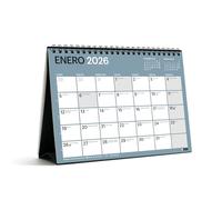 Miquelrius - Calendrier 2026 de bureau Chromat, organiseur annuel A5 : 210 x 148,5 mm, espace pour annoter, reliure spirale double, 9 couleurs intérieures, planificateur 12 mois, espagnol