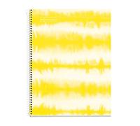 Miquelrius - Carnet, Carton Couverture Rigide, A4, 4 Bandes Couleur, 120 Feuilles Lignées Horizontalement, 4 Trous, Tie Dye Jaune Fluo Fluo