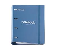 Miquelrius - Classeur en plastique polyfoam, classeur à anneaux A4, comprend une recharge de 100 feuilles quadrillées + 4 intercalaires + 1 enveloppe en polypropylène, classeur 4 anneaux avec