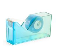 Miquelrius - Distributeur de ruban adhésif 126 x 62 x 36 mm - Porte-ruban adhésif pour bureau, école, travaux manuels et washi tape, polystyrène et métal, porte-ruban dégradé bleu/vert