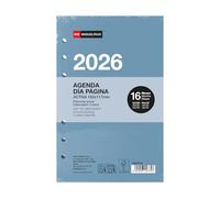 Miquelrius ES-EN-PT Recharge journalière 2026, 16 mois, 1 jour par page, pour agenda à anneaux, similaire A6+ (117 x 182 mm) Rechange pour agenda à 6 anneaux
