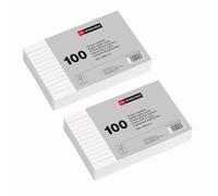 Miquelrius - Fiches Bristol lignées, lot de 200 fiches de révision pour notes, format 150 x 100 mm, fiches cartonnées, fournitures scolaires et de bureau