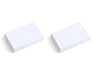 Miquelrius - Flashcards, 100 Cartes de notes, Fiches d'étude, Papier offset 200 g/m², Format 100 x 150 mm, Blanc (Lot de 2)
