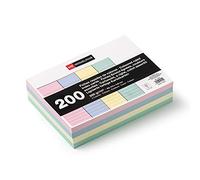 Miquelrius - Flashcards, Cartes d'étude, 200 Cartes de notes, Lignés Horizontalement, Format A5, 148 x 210 mm, Papier cartonné offset 200 g/m², couleurs pastel
