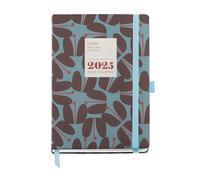 Miquelrius Jessica Agenda annuel 2025 122 x 168 mm avec couverture en carton doublé plastifié, spirale, fermeture élastique, papier 80 g/m², espagnol, anglais et portugais