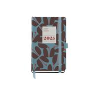 Miquelrius Jessica Agenda annuel 2025 90 x 140 mm avec couverture en carton doublé plastifié, spirale, fermeture élastique, papier 80 g/m², catalan, anglais et portugais,