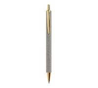 Miquelrius - Joli stylo métallique à encre bleue, stylo avec texture de raphia couleur verte et détails dorés, rechargeable, compatible avec recharge Metal Parker 1 mm, Collection Highland Days