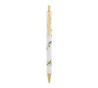 Miquelrius - Joli stylo métallique imprimé à l'encre bleue, stylo rechargeable compatible avec recharge Metal Parker 1 mm, pour écrire avec style et couleur, botanical flore