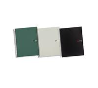 Miquelrius - Lot 3 cahiers A4 quadrillés, Notebook The Original, 8 bandes de couleur, Petits carreaux, Couverture en polypropylène, 4 perforations pour le classement, 200 Pages de 70 g/m²