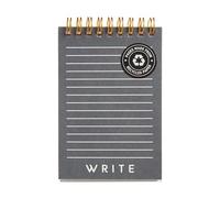 Miquelrius - Mini bloc-notes avec couverture cartonnée imprimée, 80 feuilles lignées de 70 g/m², mini cahier avec papier recyclé blanc, double spirale, jolie papeterie, gris