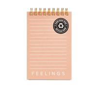 Miquelrius - Mini bloc-notes avec couverture cartonnée imprimée, 80 feuilles lignées de 70 g/m², mini cahier avec papier recy lanc, double spirale, jolie papeterie, rose