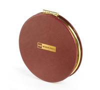 Miquelrius - Miroir de Poche Double Face, Design Compact de Voyage ou au Quotidien, 80 x 80 mm, détail en Stamping cuivre, Rouge